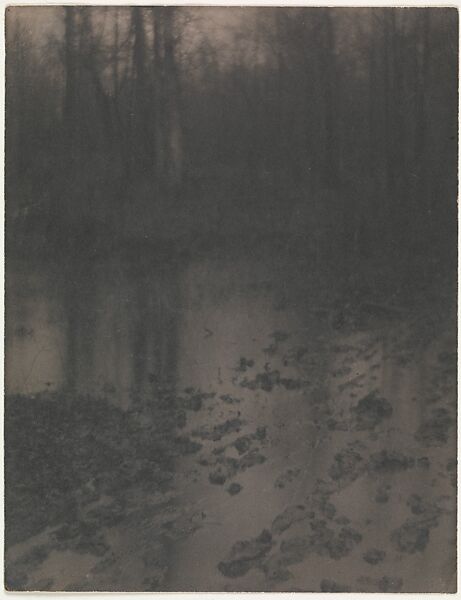 The Pool - Evening, Edward J. Steichen (American (born Luxembourg), Bivange 1879–1973 West Redding, Connecticut), Platinum print 