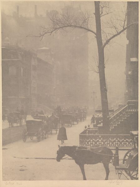 The Street, Fifth Avenue, Alfred Stieglitz (American, Hoboken, New Jersey 1864–1946 New York), Photogravure 