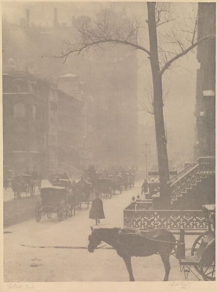 The Street, Fifth Avenue, Alfred Stieglitz  American, Photogravure