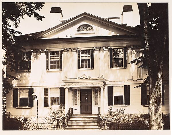 [Greek Revival House with Reliefwork in Pediment Over Entry Porch, Salem, Massachusetts]