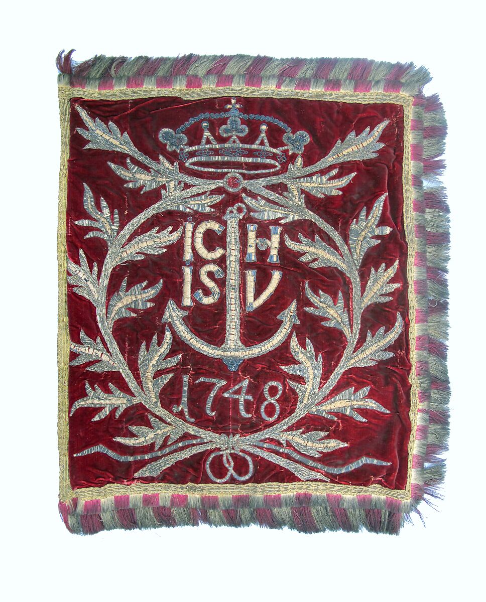 Spontoon with Fanion, Steel, wood, textile , German