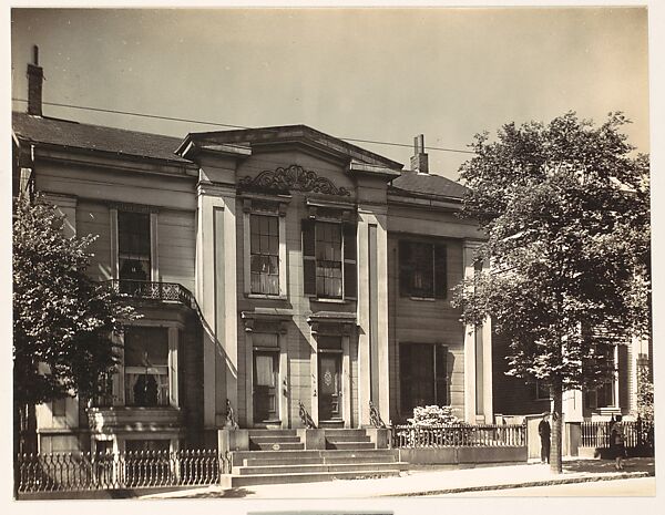 [Greek Revival House with Broken Pediment Above Full-Height Entry Porch, South End, Boston, Massachusetts]