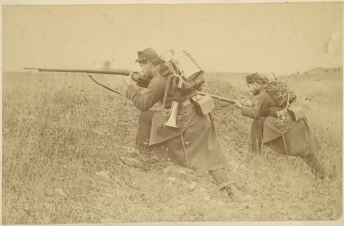 [Soldier with Rifle and Bugle], Unknown (French), Gelatin silver print 