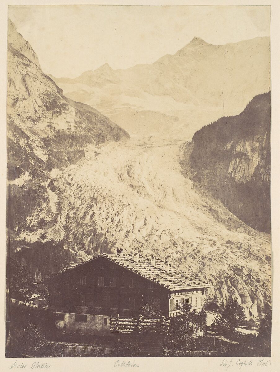 Swiss Glacier, John Joscelyn Coghill (Irish, 1826–1905), Albumen silver print from glass negative 