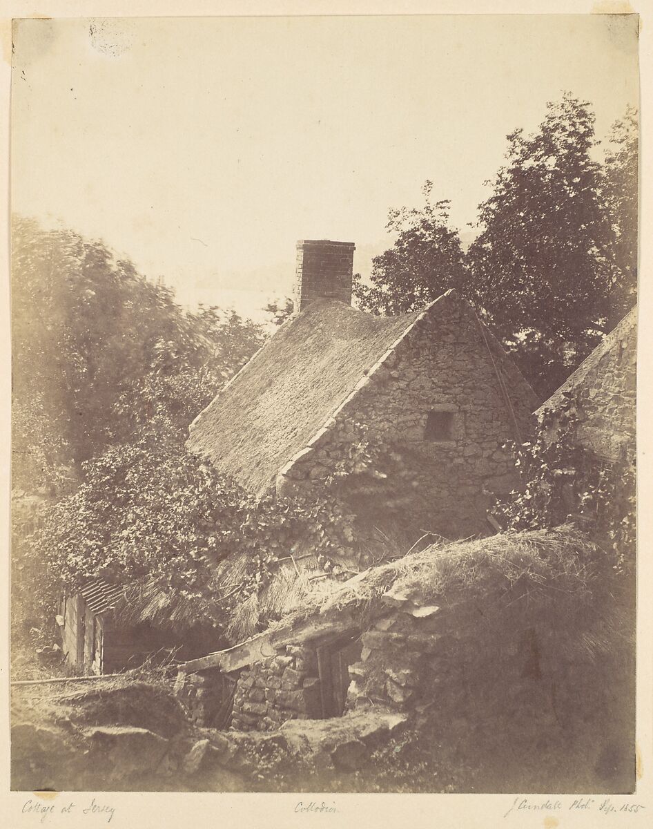 Cottage at Jersey, Joseph Cundall (British, Norwich, Norfolk 1818–1895 Wallington, Surrey), Albumen silver print from glass negative 