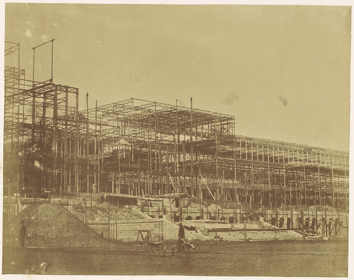 Progress of the Crystal Palace at Sydenham, Philip Henry Delamotte (British, 1821–1889), Albumen silver prints