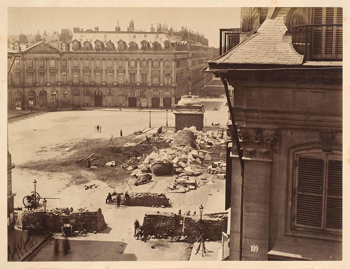 Place Vendome with Colonne Vendome. Paris, France. Editorial Photo