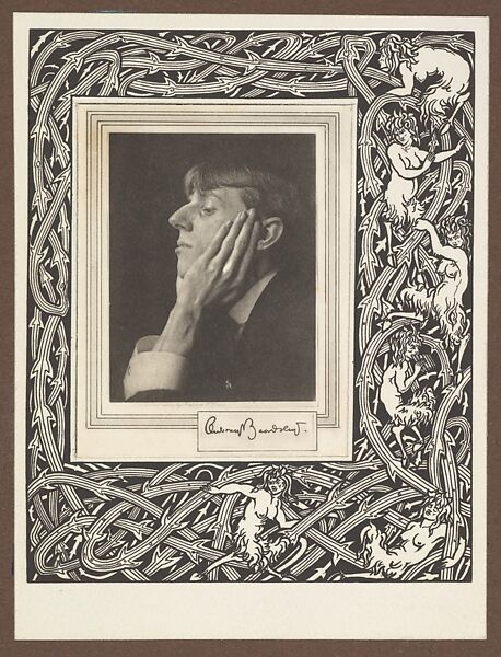 Grotesques by Aubrey Beardsley. Facsimile Platinum Prints by Frederick H. Evans from the Twelve Original Drawings in His Collection with a Portrait Frontispiece, Frederick H. Evans (British, London 1853–1943 London), Platinum prints 