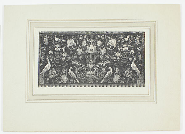 [Needlework Altar Cloth, Durham], Frederick H. Evans (British, London 1853–1943 London), Platinum print on cotton fabric