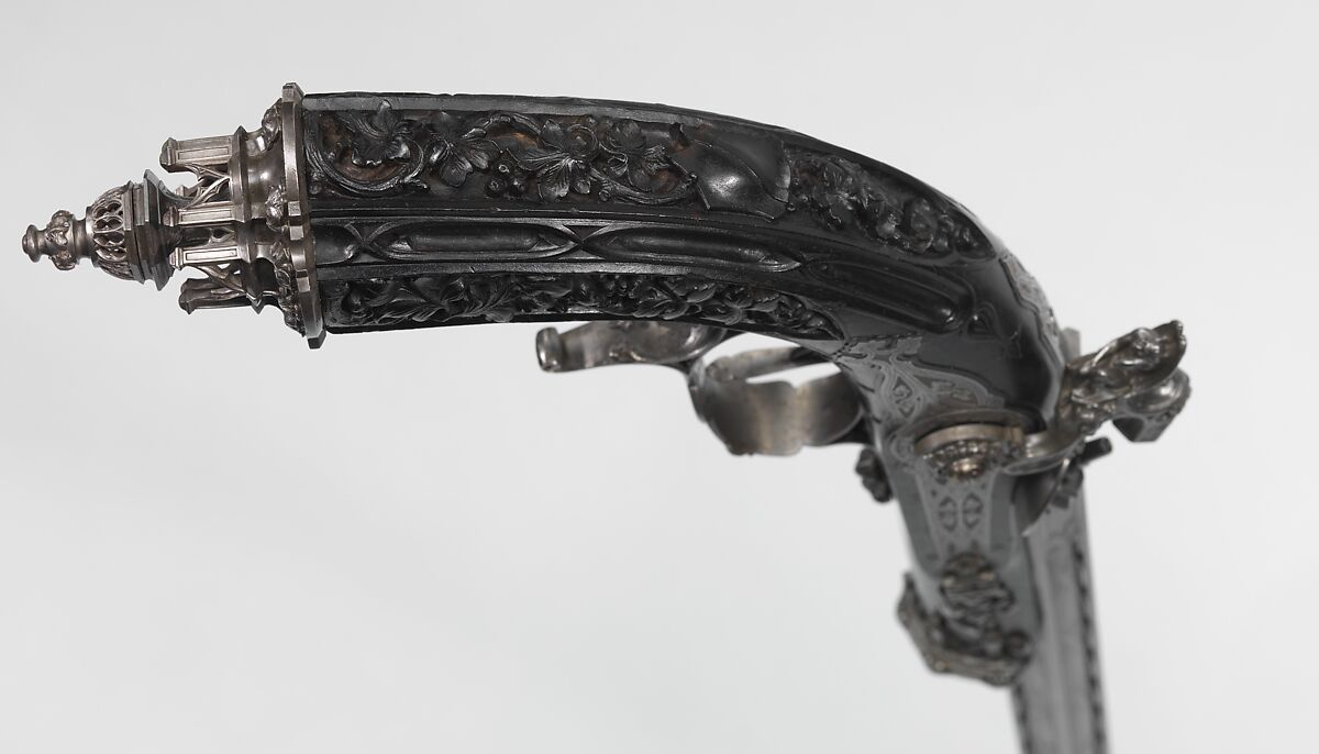 Pair of Percussion Target Pistols Made for Display at the 1844 Exposition des Produits de l'Industrie in Paris, Signed by Alfred Gauvain (French, Paris 1801–1889 Paris), Steel, wood (ebony), French, Paris