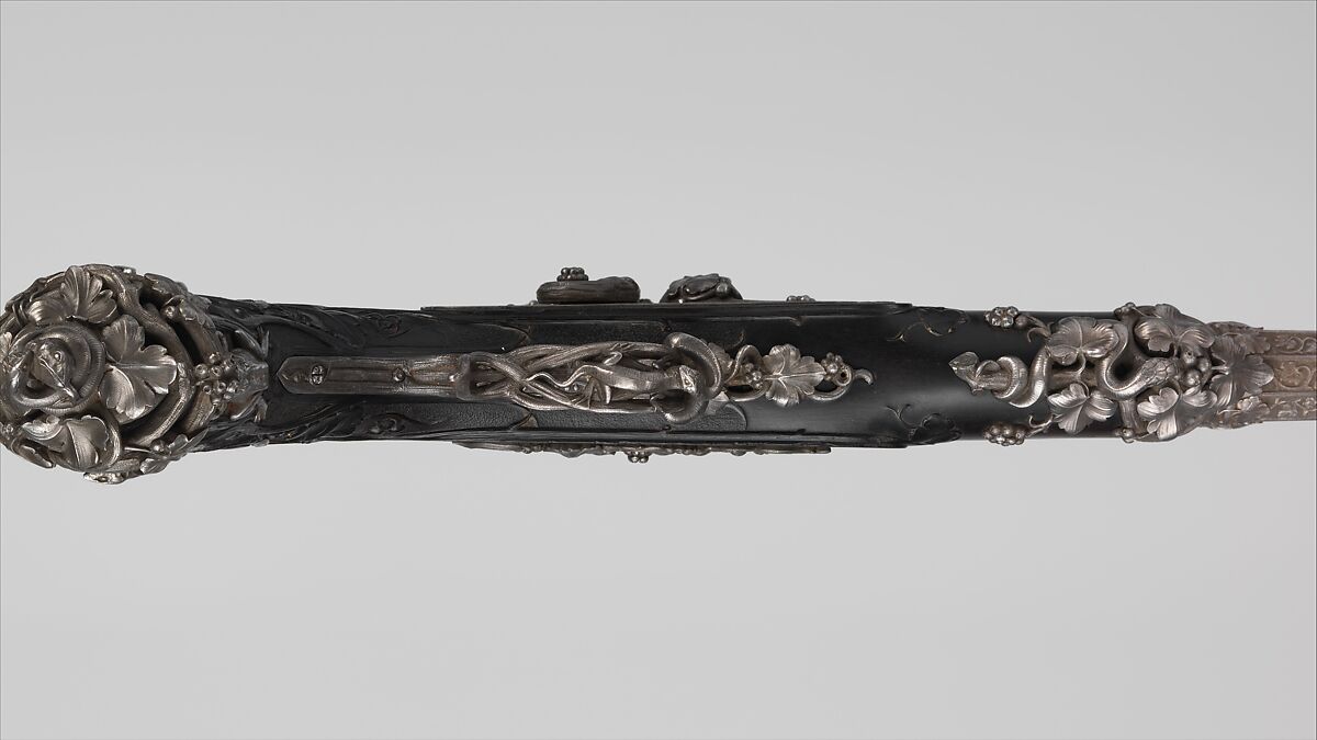 Pair of Percussion Target Pistols Made for Display at the Crystal Palace Exhibition in London, 1851, Signed by Alfred Gauvain (French, Paris 1801–1889 Paris), Steel, wood (ebony), gold, French, Paris