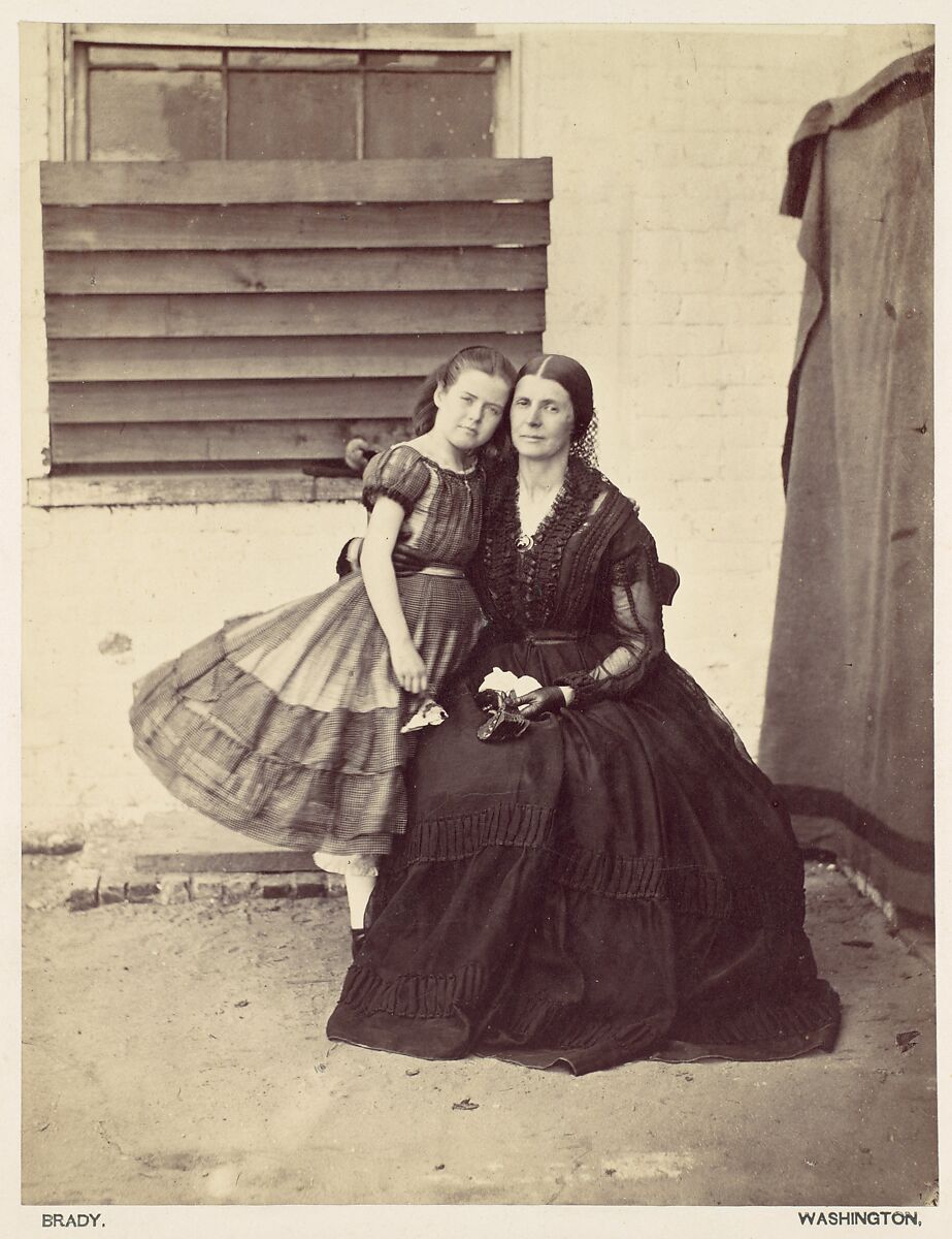 Mrs. Greenhow and Daughter, Imprisoned in the Old Capitol, Washington, Alexander Gardner (American, Glasgow, Scotland 1821–1882 Washington, D.C.), Albumen silver print 
