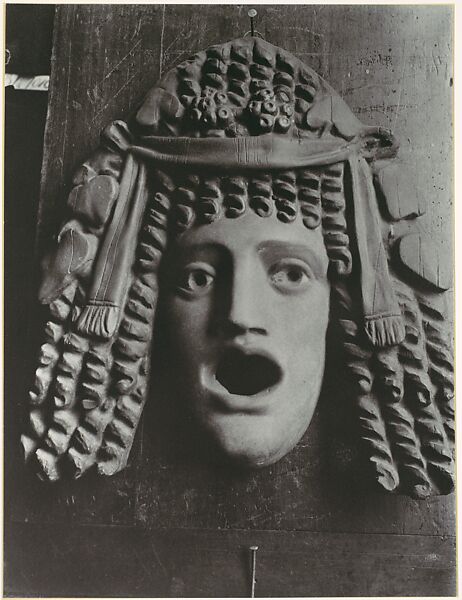 Masque Antique, Eugène Atget (French, Libourne 1857–1927 Paris), Gelatin silver print from glass negative 