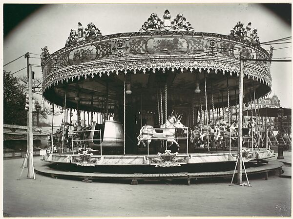 Carrousel, Eugène Atget (French, Libourne 1857–1927 Paris), Gelatin silver print from glass negative 