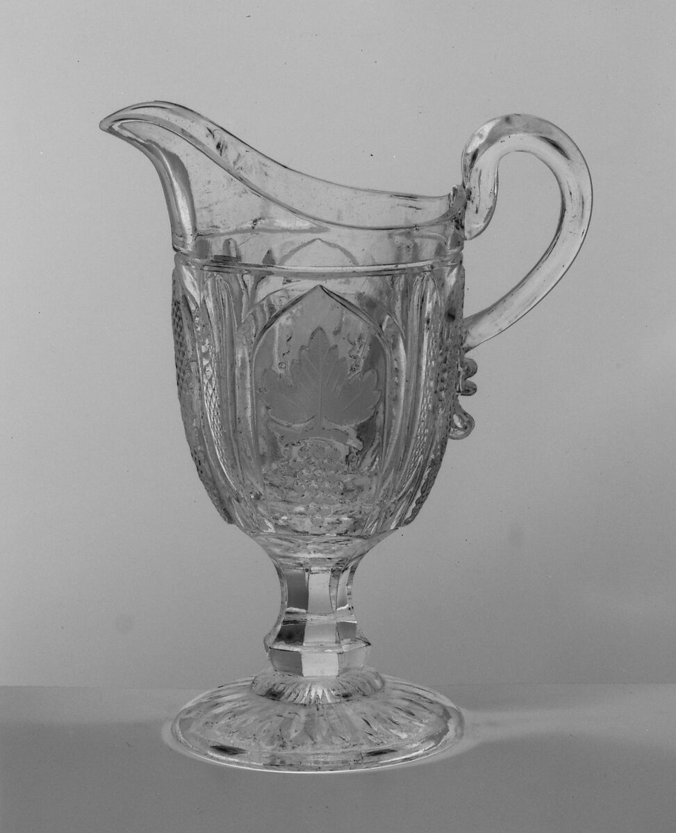 Creamer, Portland Glass Company (1864–73), Pressed glass, American 