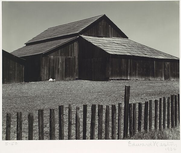 Barn, Monterey County, Edward Weston (American, Highland Park, Illinois 1886–1958 Carmel, California), Gelatin silver print 