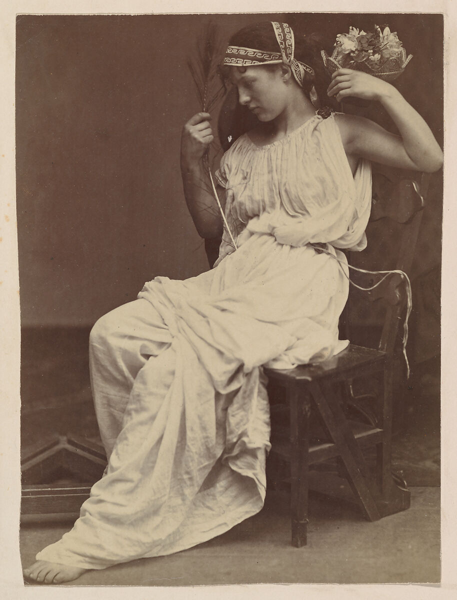 Flora Contemplating Vanity, Oscar Gustav Rejlander (British (born Sweden), 1813–1875), Albumen silver print 