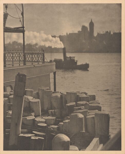 The City across the River, Alfred Stieglitz (American, Hoboken, New Jersey 1864–1946 New York), Photogravure 