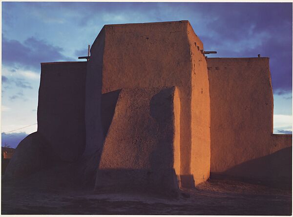 Mission, Ranchos de Taos, New Mexico, Ansel Easton Adams (American, San Francisco, California 1902–1984 Carmel, California), Chromogenic print 