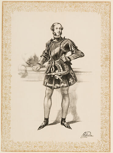 Print of William 2nd Earl of Craven in Costume Worn at Eglinton Tournament 1839