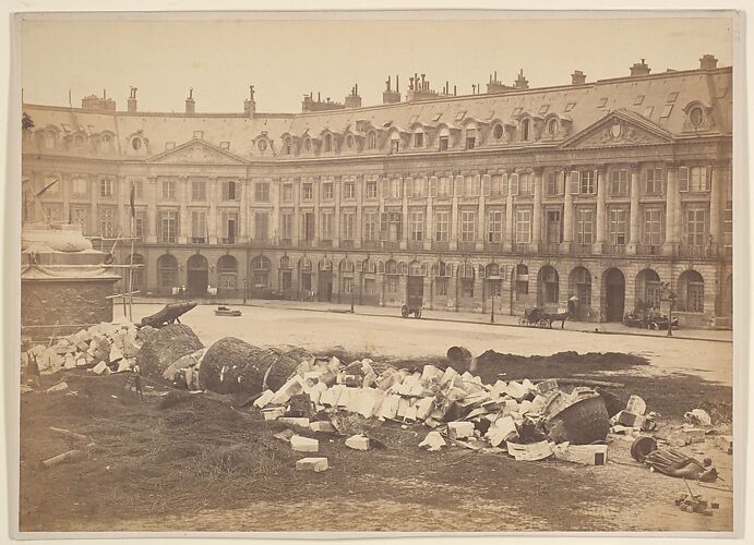 [The Vendôme Column After Being Torn Down by the Communards]