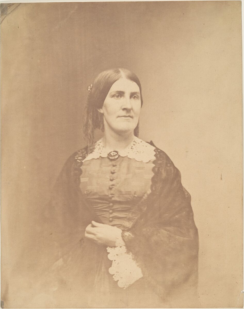 [Woman with Black Shawl], Unknown (American), Salted paper print 
