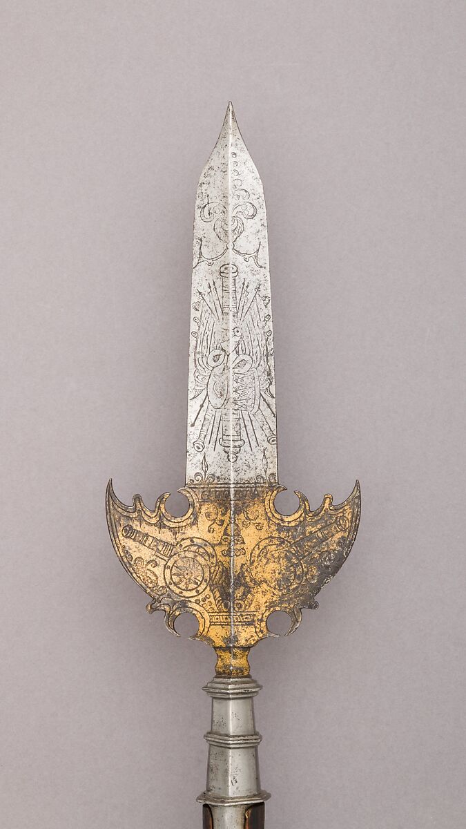 Partisan-Spontoon, Steel, wood, iron, gold, Austrian