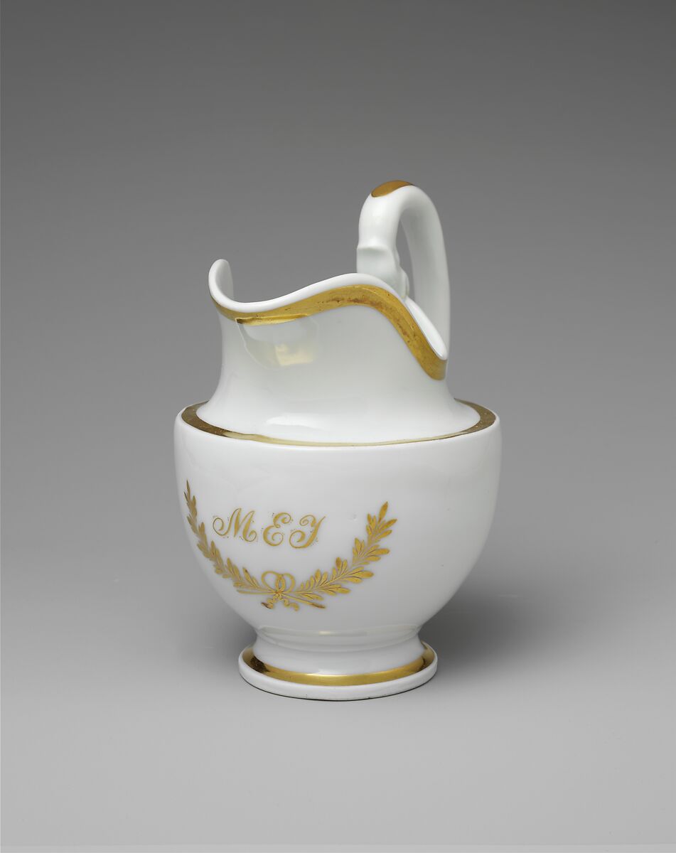 Creamer, Tucker Factory (1826–1838), Porcelain, American 