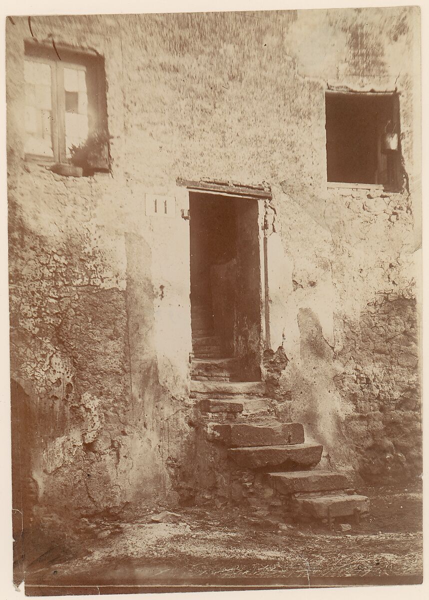 [Doorway Into Crumbling Brick Building], Unknown, Albumen silver print from paper negative 