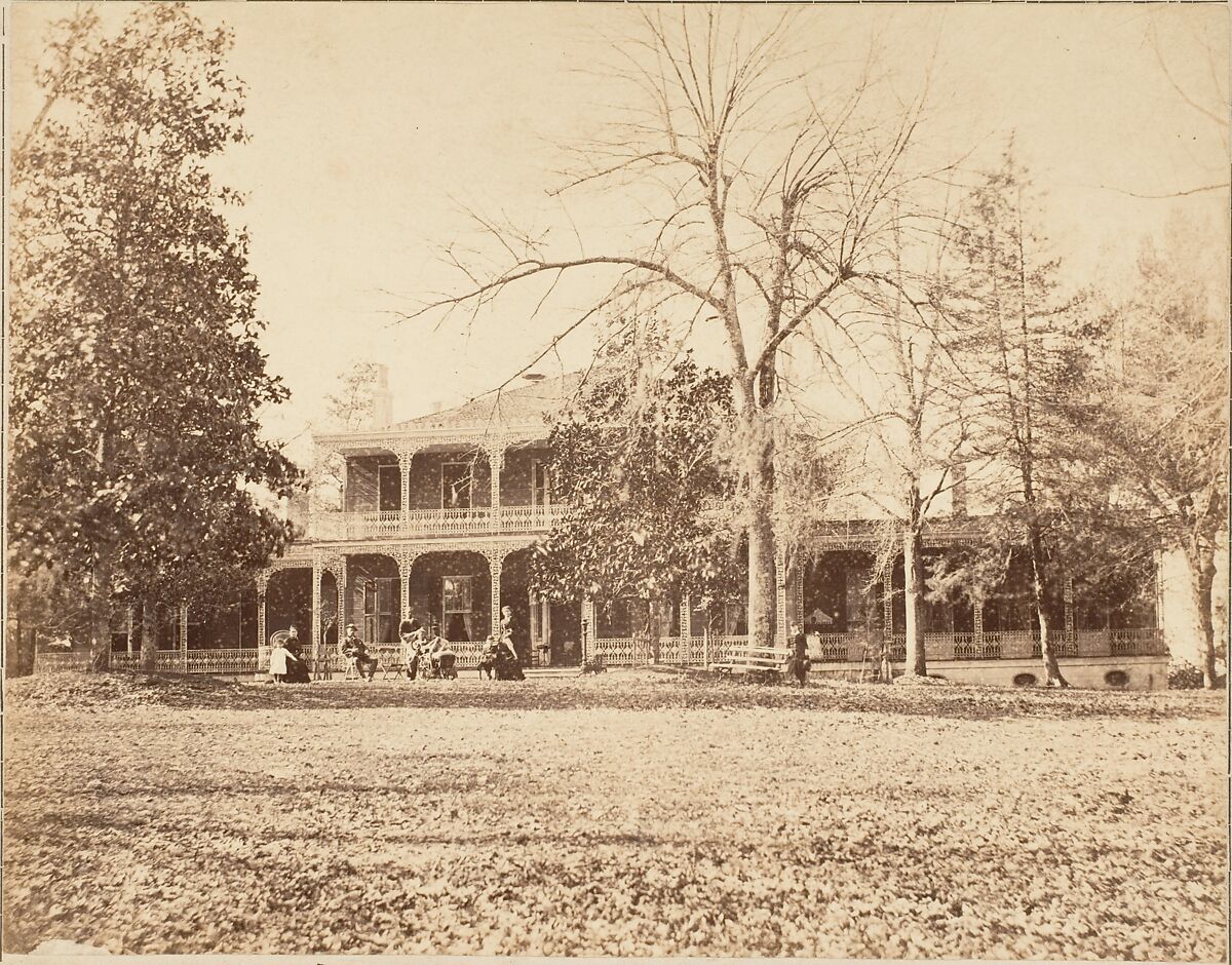 Elms Court, Natchez, Mississippi, Residence of the Honorable A. P. Merrill, Unknown (American), Albumen silver print 