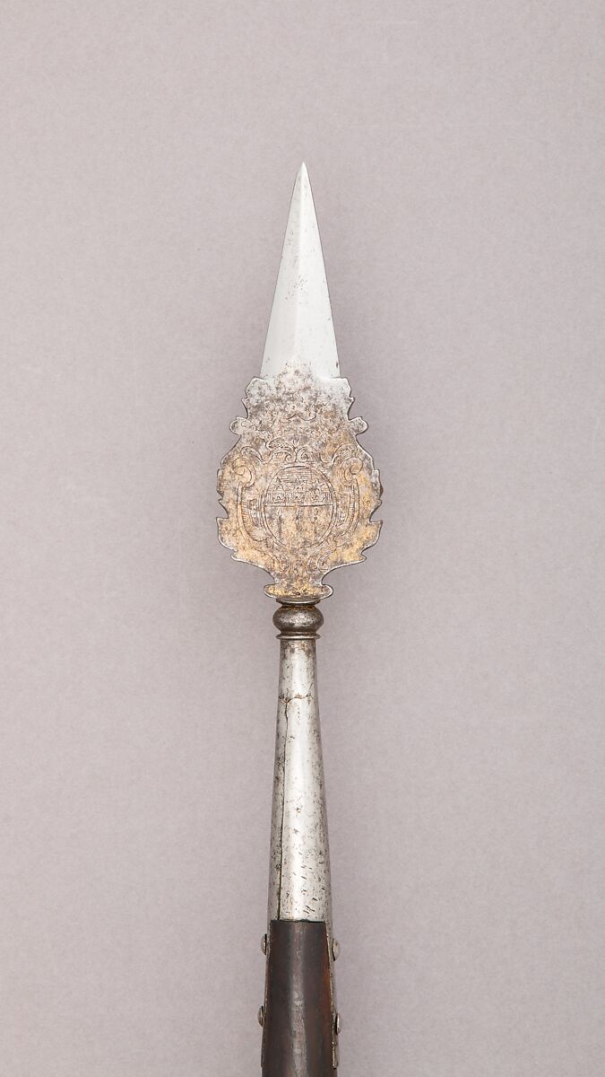 Spontoon, Steel, wood (ash), gold, Italian, Savoy