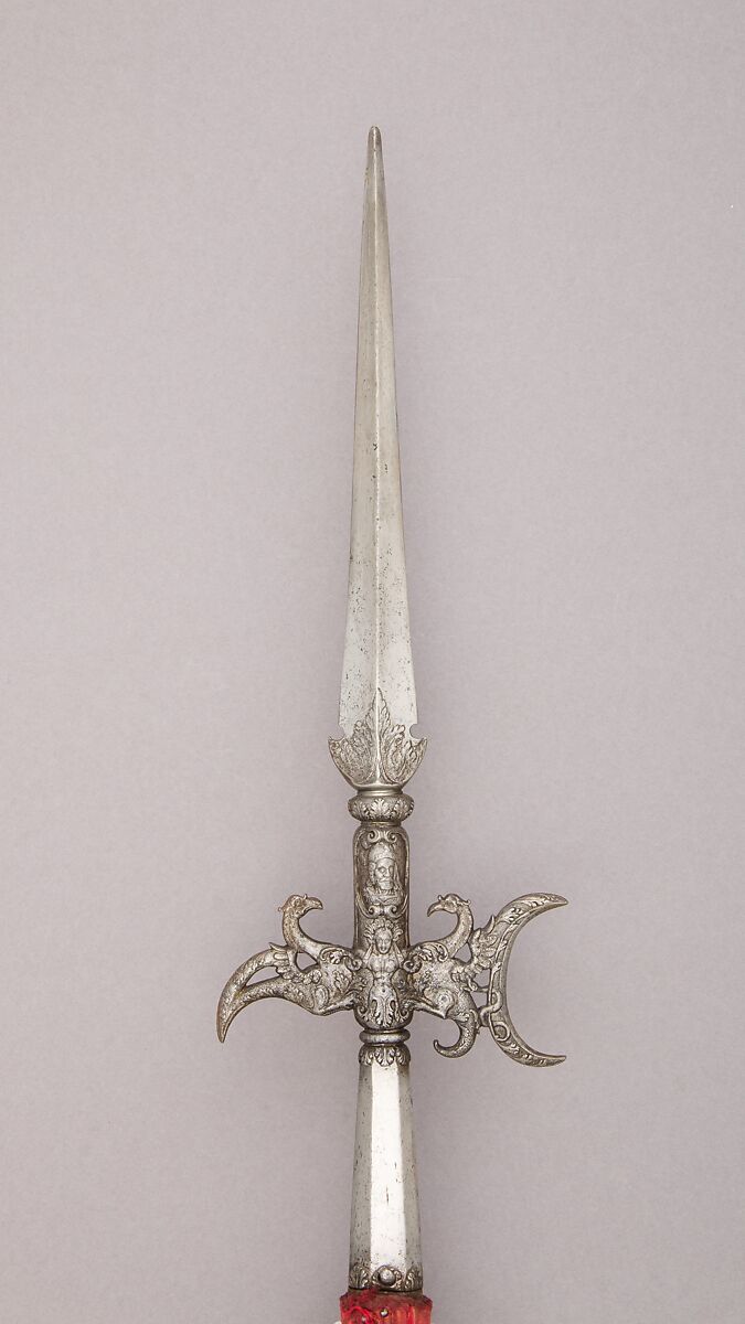 Halberd, Steel, wood, textile, Italian, possibly Brescia