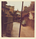 [Abstraction of Buildings Seen Through Leaded Glass Window], Julie Sonder  American, Chromogenic print