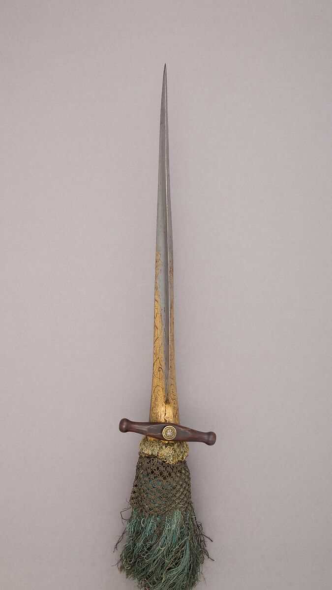 Boar Spear, Steel, wood, gold, metallic thread, German
