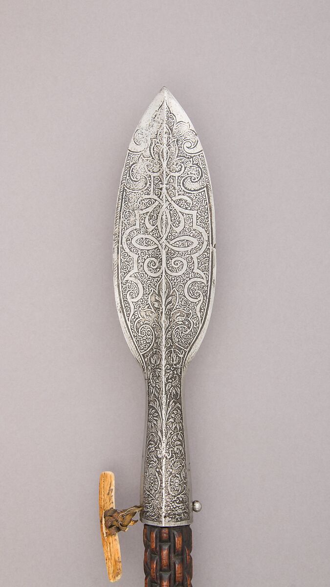 Boar Spear, Steel, wood, bone, German