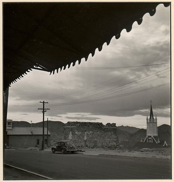 Highway and Small Town, Johan Hagemeyer (American (born The Netherlands), 1884–1962), Gelatin silver print 