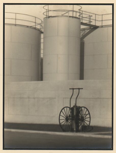 Gasoline Tanks, Johan Hagemeyer (American (born The Netherlands), 1884–1962), Gelatin silver print 