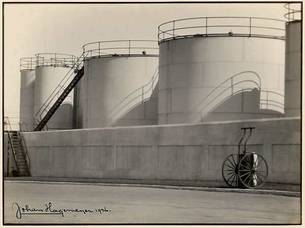 Gasoline Tanks, San Francisco, Johan Hagemeyer (American (born The Netherlands), 1884–1962), Gelatin silver print 