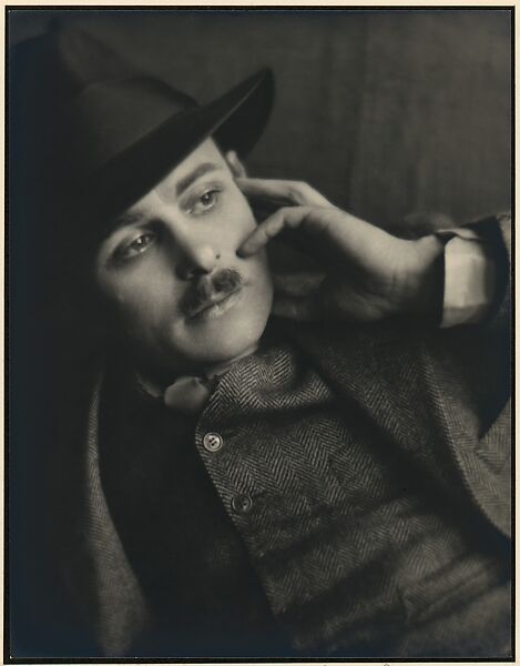 [Man with Hand to Face], Johan Hagemeyer (American (born The Netherlands), 1884–1962), Gelatin silver print 