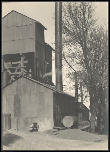 [Smokestacks and Iron Sheds], Johan Hagemeyer (American (born The Netherlands), 1884–1962), Gelatin silver print 