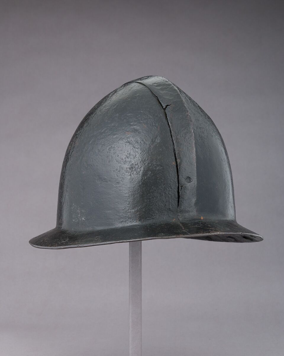 Siege Helmet, Steel, possibly French 