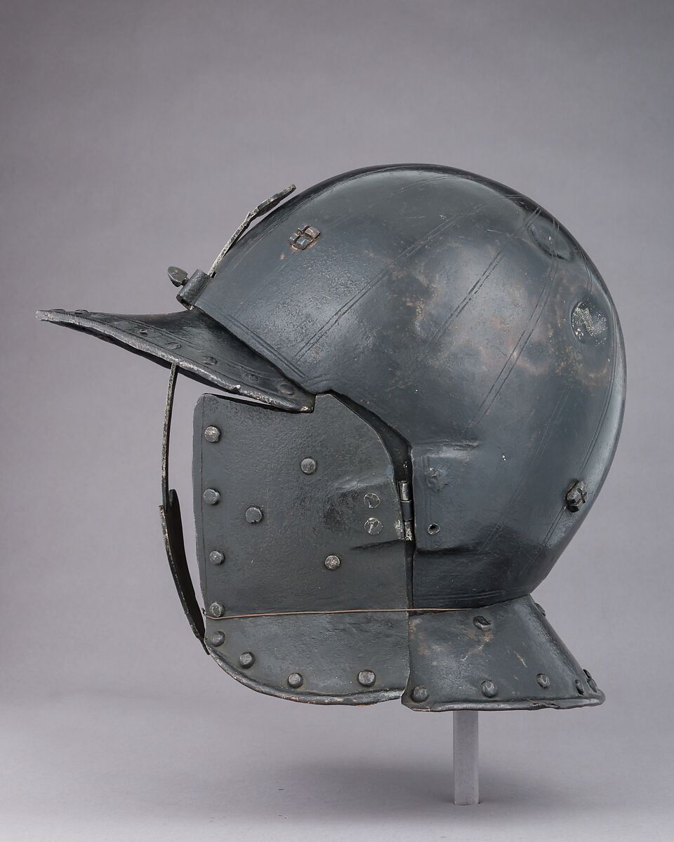 Siege Helmet, Steel, leather, French