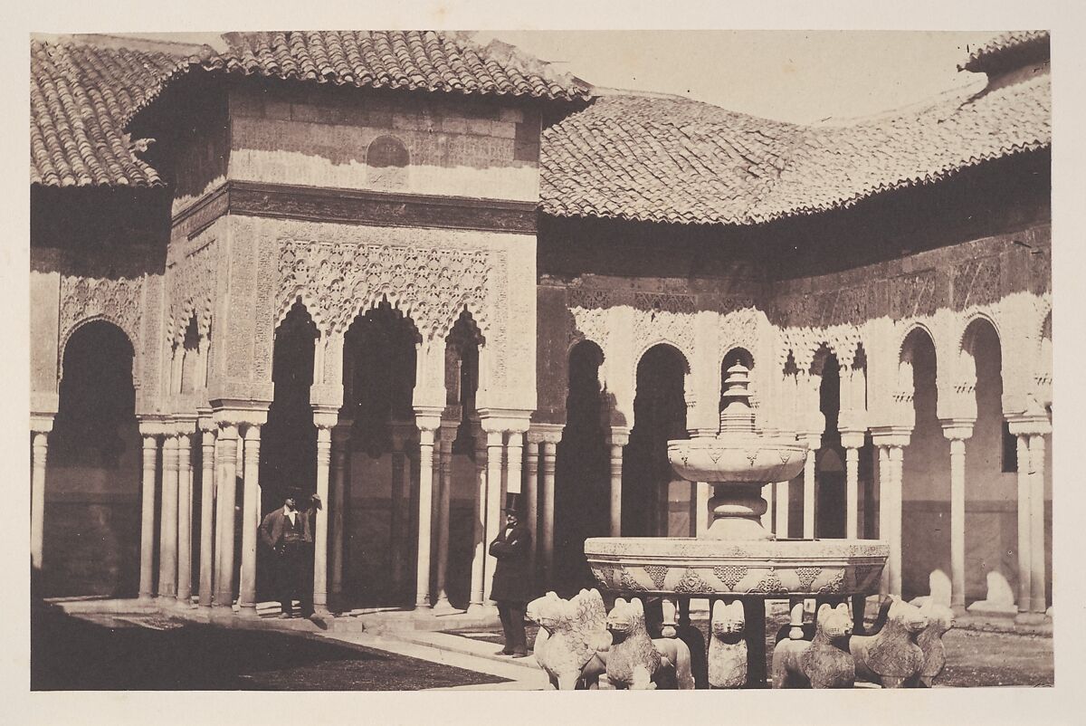 The Court of Lions in the Alhambra, Spain, John Gregory Crace (British, London 1809–1889 Dulwich), Albumen silver print 
