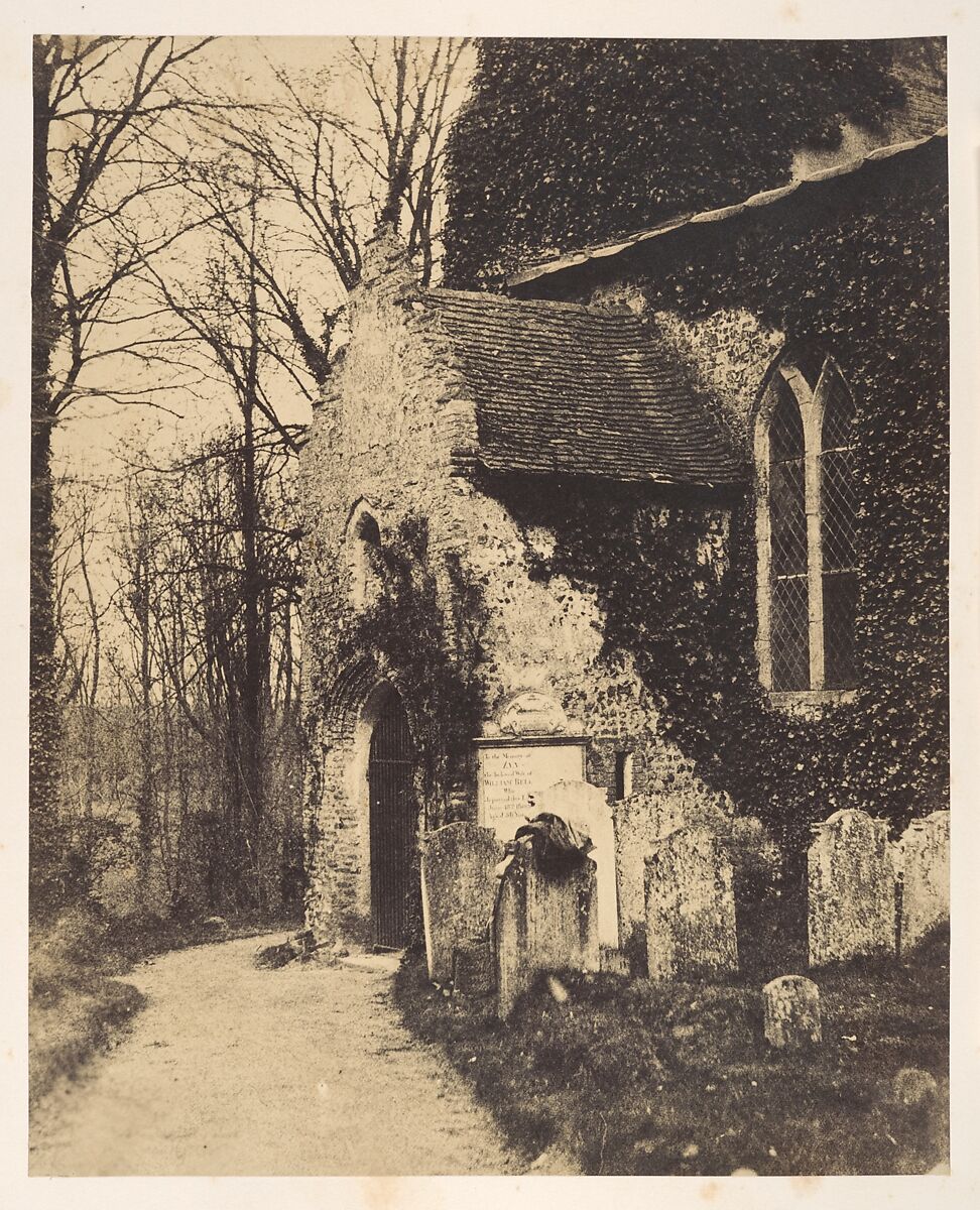 Church Porch, Earlham, near Norwich, William Harcourt Ranking (British, 1814–1867), Albumen silver print 