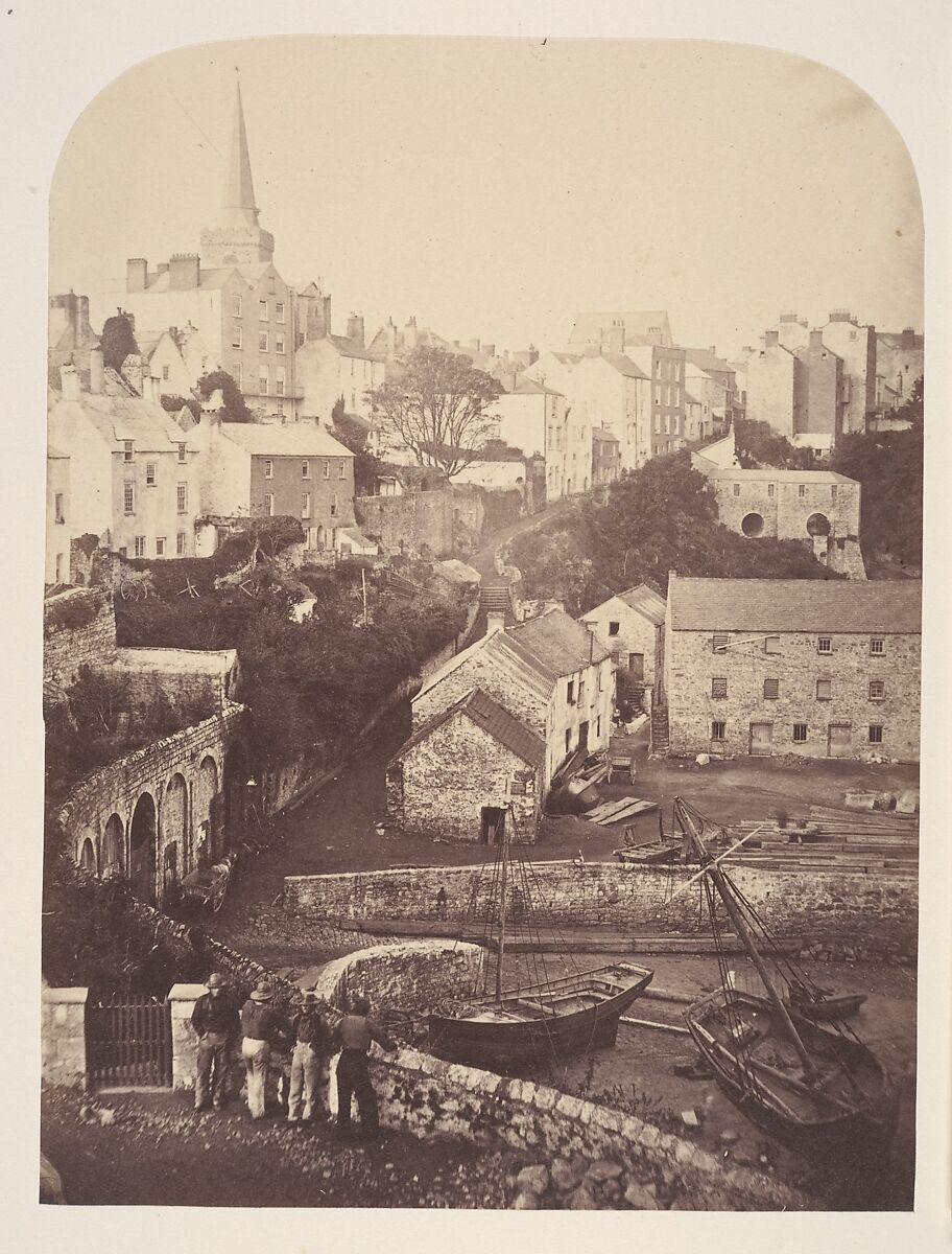 Part of Tenby Town and Harbour, George Stokes (British, 1819–1903), Albumen silver print 
