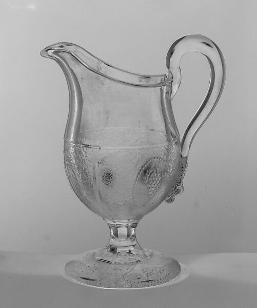 Creamer, Designed by Alonzo C. Young, Pressed glass, American 