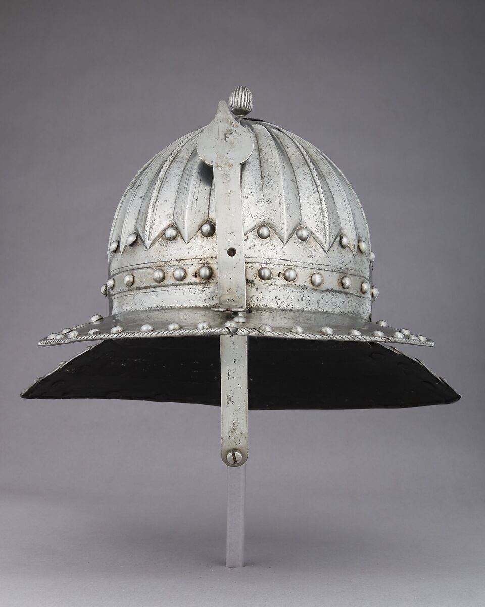 Lobster-Tail Burgonet, Steel, possibly British