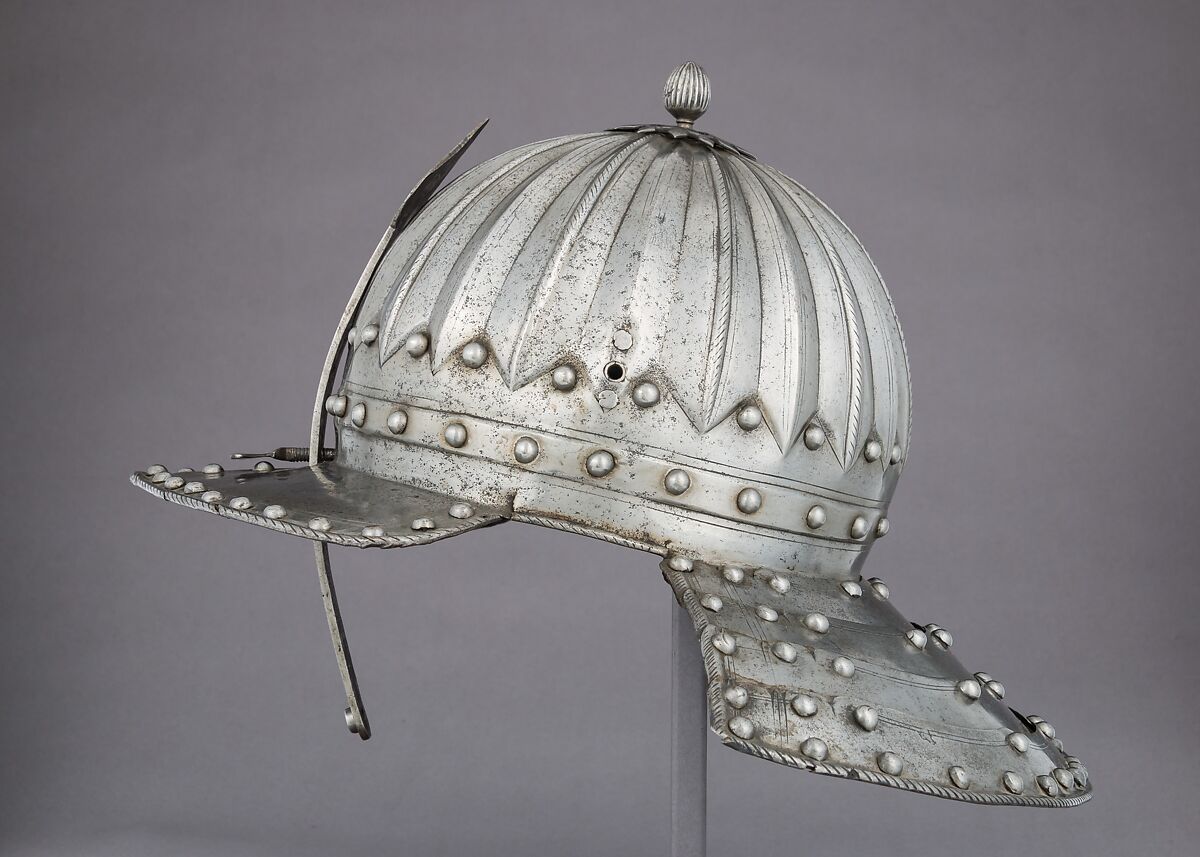 Lobster-Tail Burgonet, Steel, possibly British