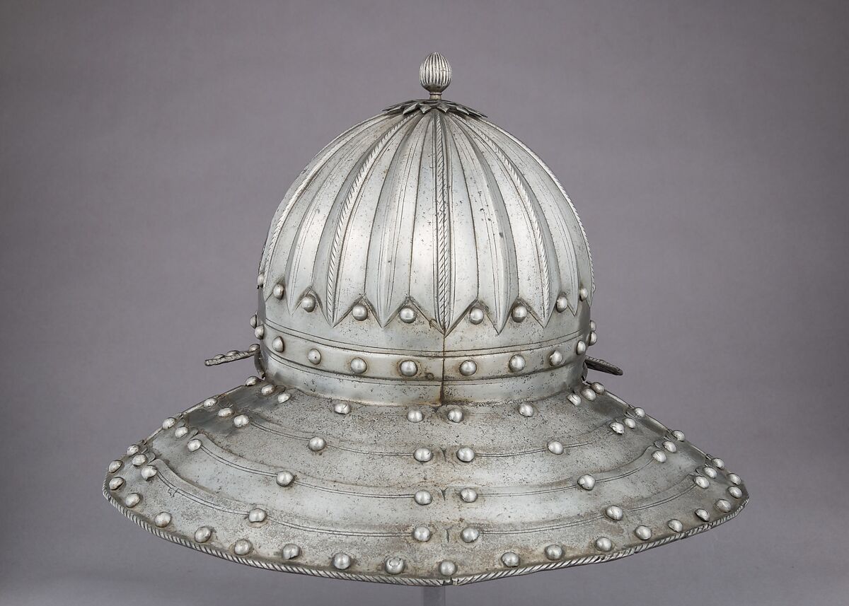 Lobster-Tail Burgonet, Steel, possibly British