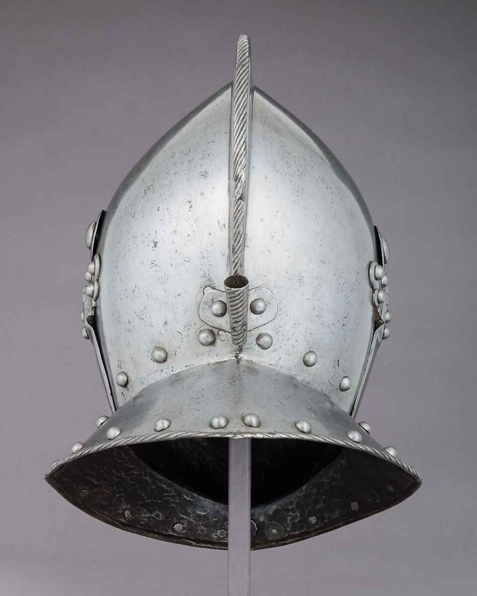 Closed Burgonet, Steel, leather, German, Cologne